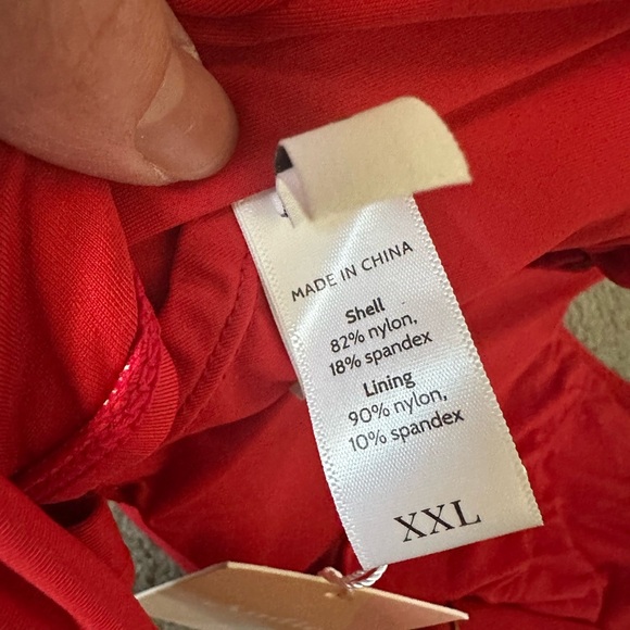 Andie Swim The Rio Top in Cherry Red Size XXL Sustainable Bikini Plus Size - Picture 6 of 7